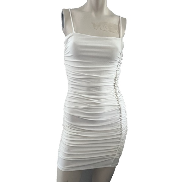 Windsor Dress Womens M Ruched Mini Sheath Bodycon Honeymoon Sexy Mermaid Glam - Picture 2 of 10